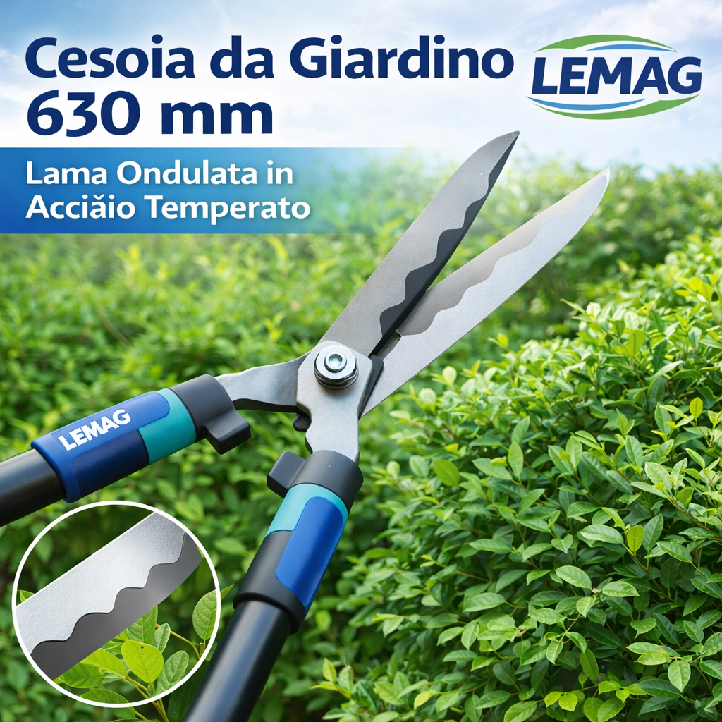 Cesoia da Giardino 630 mm – Lama Ondulata in Acciaio Temperato – LEMAG SRL - Lemag srl