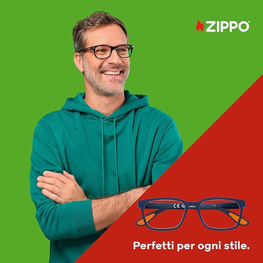 ZIPPO Occhiali da Lettura Soft Touch +1.00/+2.50 - Flessibili & Comodi - Lemag srl - Lemag srl