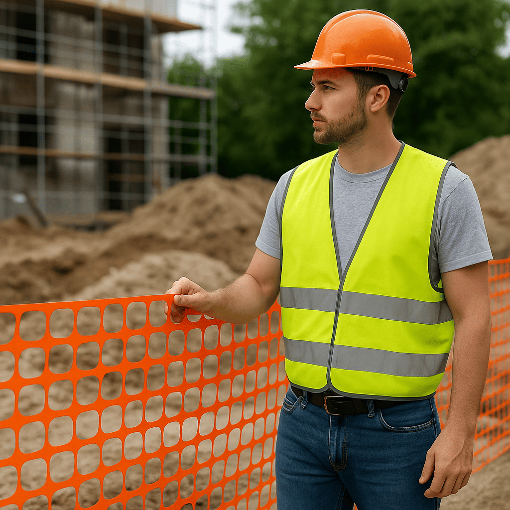 Rete Delimitazione Cantiere Leggera Arancio 1 - 1,2x50 mt in Rotolo - Lemag srl - Lemag srl