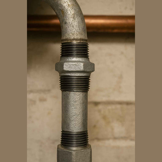 Nipplo zincato 1"1/2 doppia giunzione per tubo acqua raccordo in ferro filettato - Lemag srl