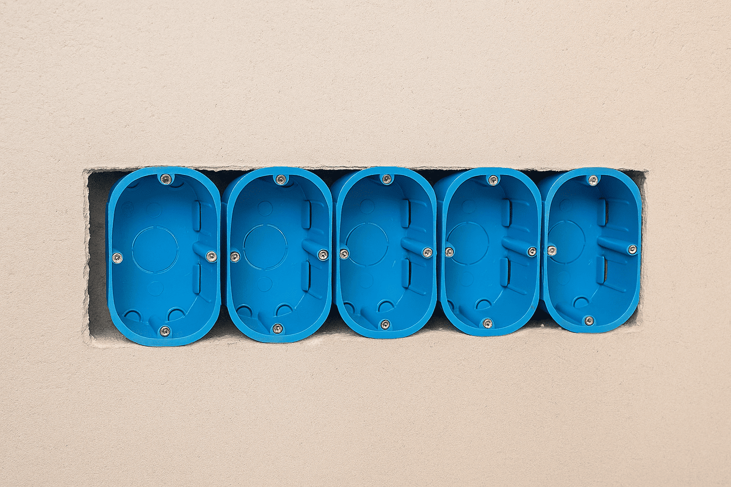 5 Pozzetti da incasso 503 per cartongesso, scatole portafrutti resistenti - Lemag srl