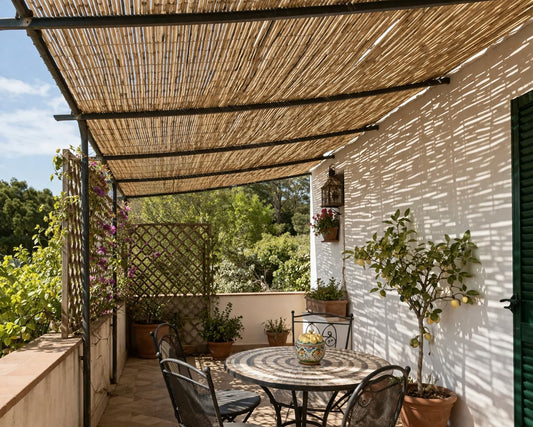Arella Ombreggiante 1x3 m in Canne Naturali Frangivista per Balcone Giardino - Lemag srl