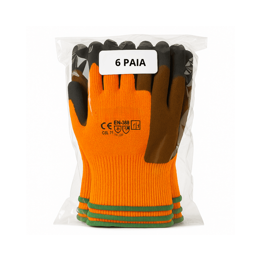 Guanti in Lattice Lavoro Lattice Antiscivolo – 6 Pezzi Traspiranti Taglia 9/10 - Lemag srl