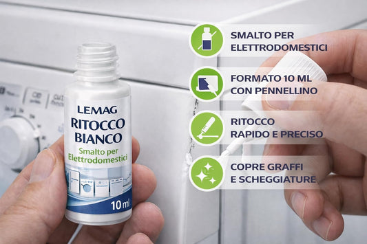 Lemag srl Ritocco Smalto Bianco 10ml Pennello Correttore Graffi - Lemag srl