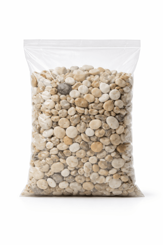 Sacco Ghiaia di Fiume 2 Kg Decorativa Drenante Per Giardino Vasi Aiuole - Lemag srl