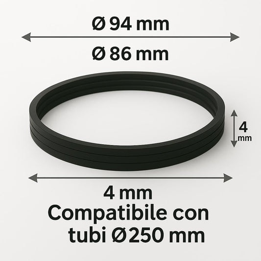 Guarnizioni in Silicone Ø 250 mm per Stufe a Pellet – Set 10 Pezzi - Lemag srl