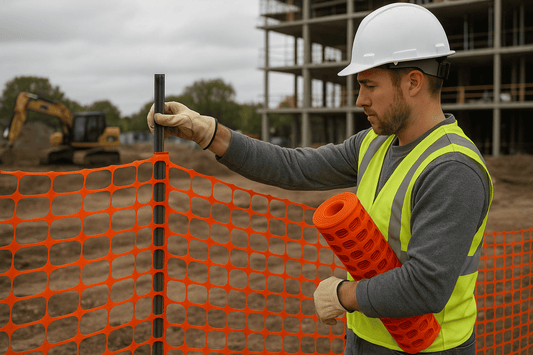 Rete Delimitazione Cantiere Leggera Arancio 1 - 1,2x50 mt in Rotolo - Lemag srl - Lemag srl