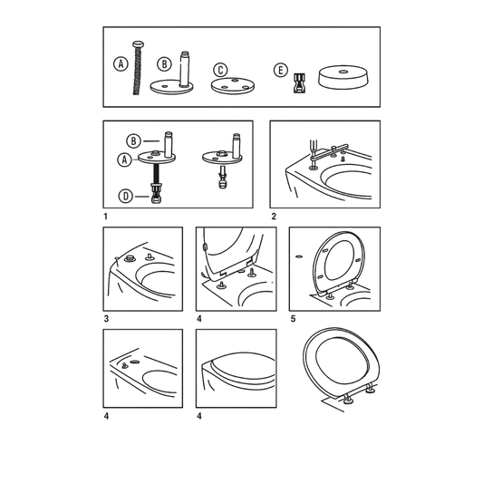 Sedile WC Universale Termoindurente Sgancio Rapido Bianco - Lemag srl