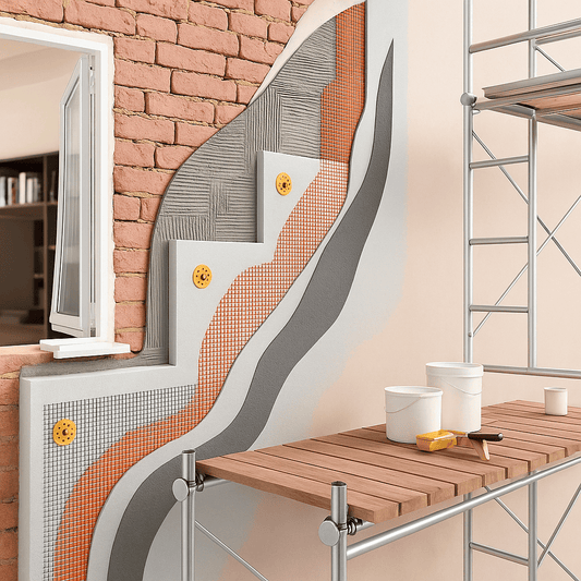 Rete Porta Intonaco Arancio 110 g/m² – Rotolo 50 m² Anticrepe Cappotto – LEMAG - Lemag srl