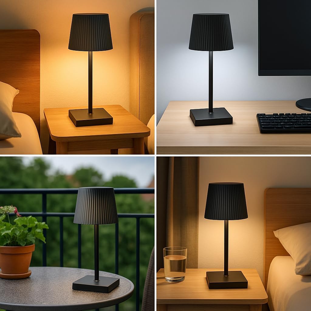 Lampada LED Ricaricabile da Tavolo Touch Bianca Fredda per Scrivania o Comodino - Lemag srl