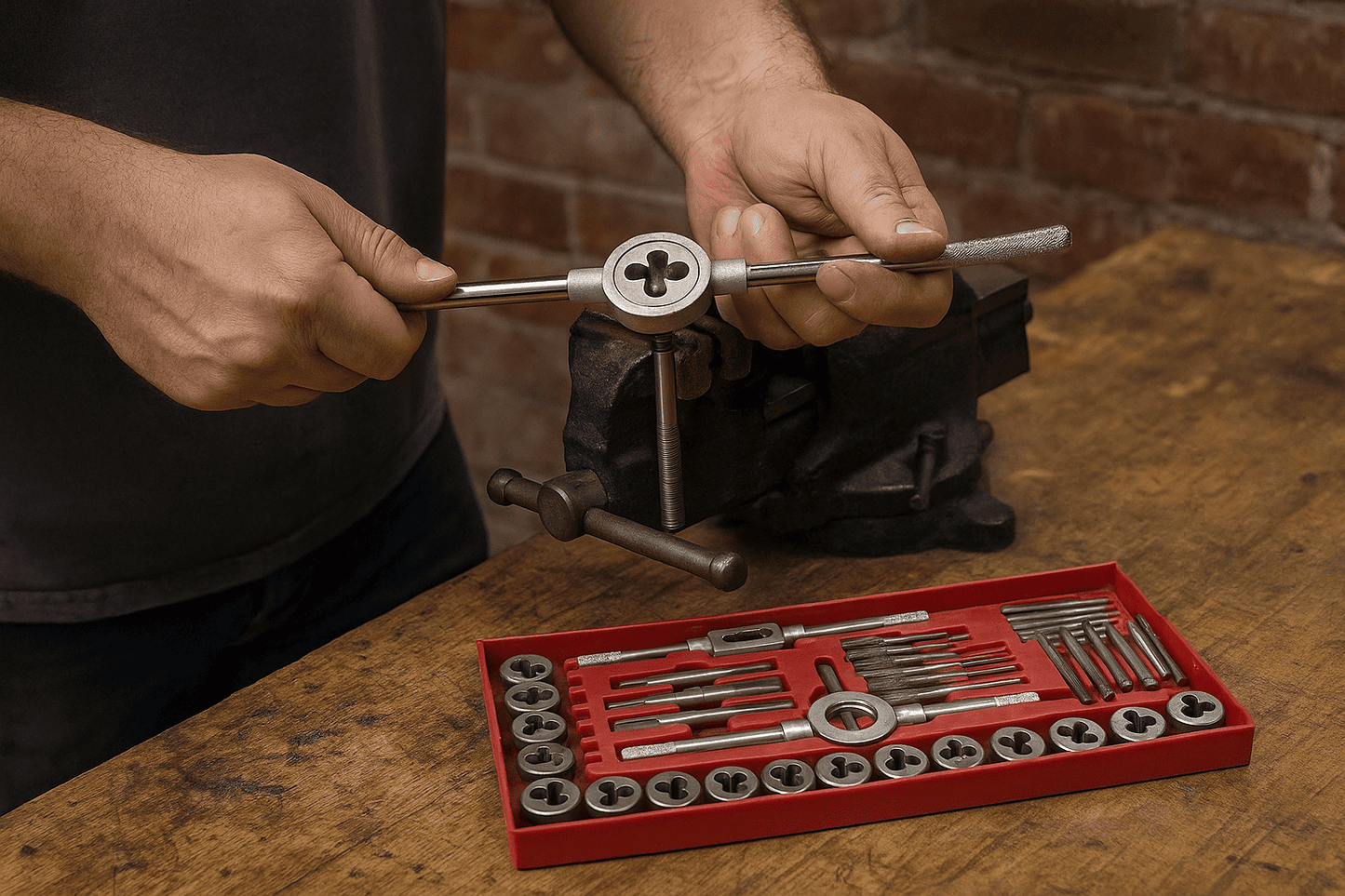 Kreator KRT001140 Set Terraja 40 Pezzi – Maschi e Filiere in Valigetta - Lemag srl