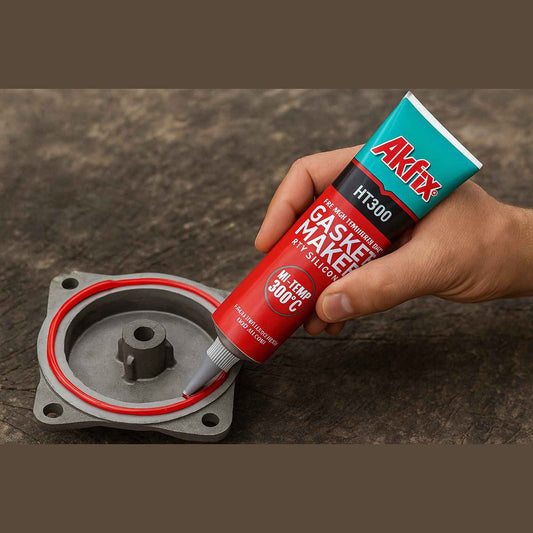 Silicone rosso alta temperatura 50 ml, sigillante resistente fino a 300°C - Lemag srl