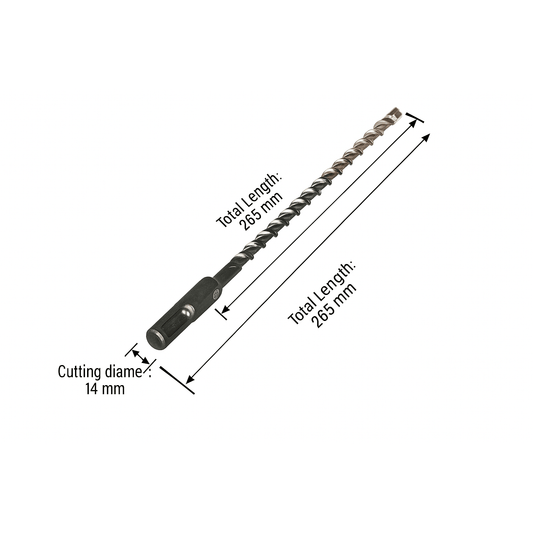 Makita B - 47341 Punta SDS - Plus 6x210 mm – Foratura profonda su cemento e pietra - Lemag srl