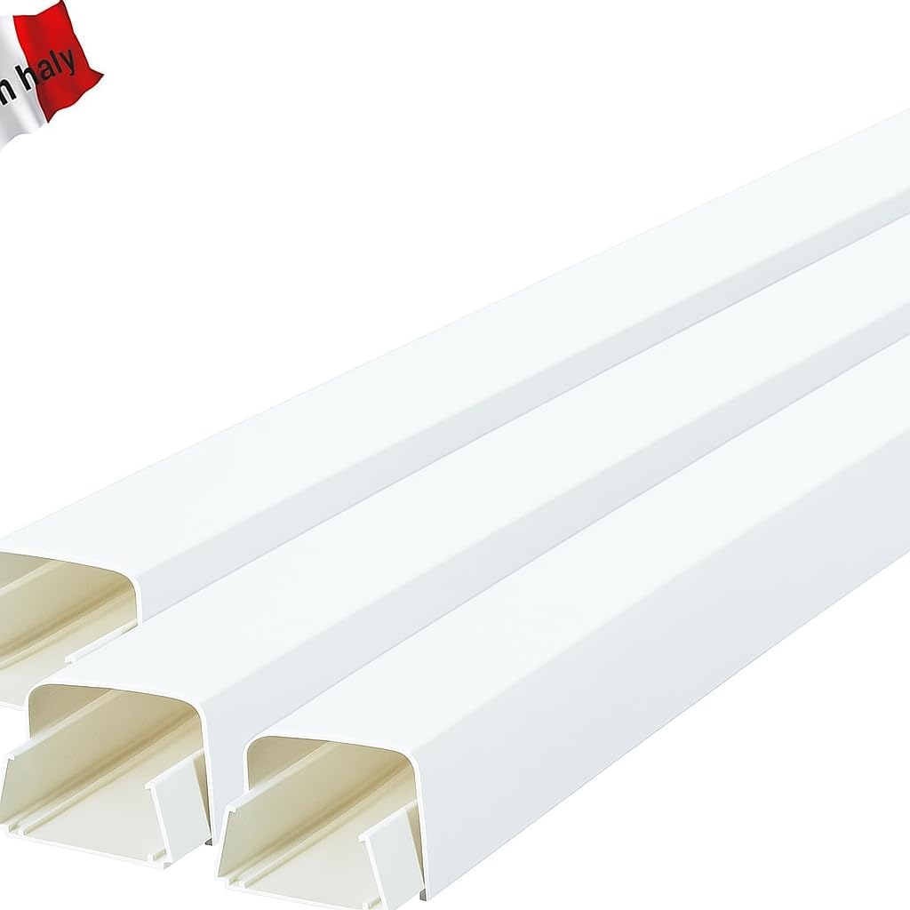 Canalina Clima 65x50 mm Bianco – Barra 2 m PVC Antiurto UV con Accessori – Lemag SRL - Lemag srl
