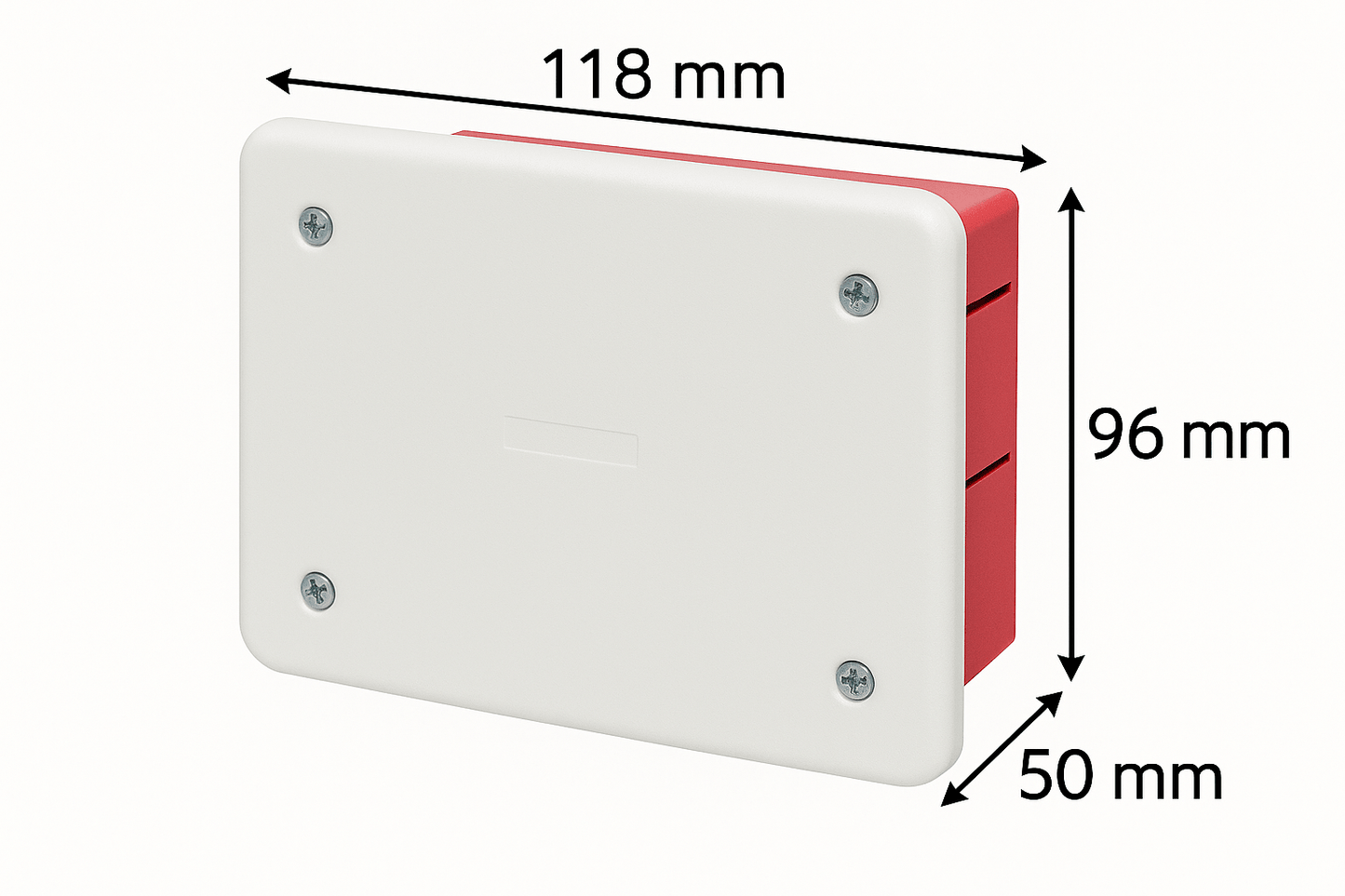 Gewiss GW48002 Cassetta derivazione 118x96x50 mm con coperchio bianco RAL9016 - Lemag srl