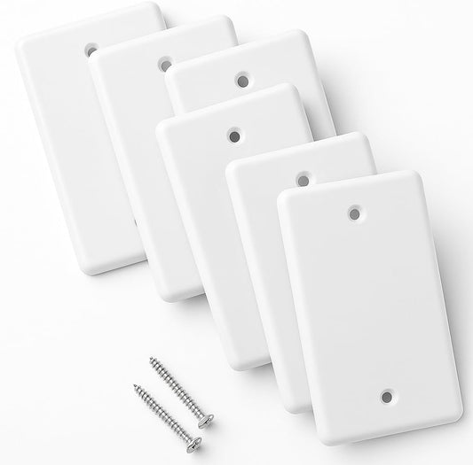 Set 5 Coperchi Scatola 503 Universali – Copertura per Cassetta Elettrica 3 Moduli/Posti – Plastica Bianca con Viti Incluse - Lemag srl