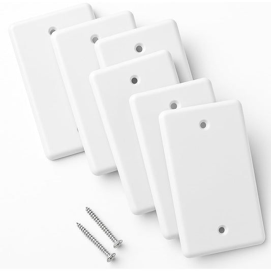 Set da 5 pezzi di coperchio scatola 503 in plastica bianca per cassetta elettrica a 3 moduli con viti incluse.