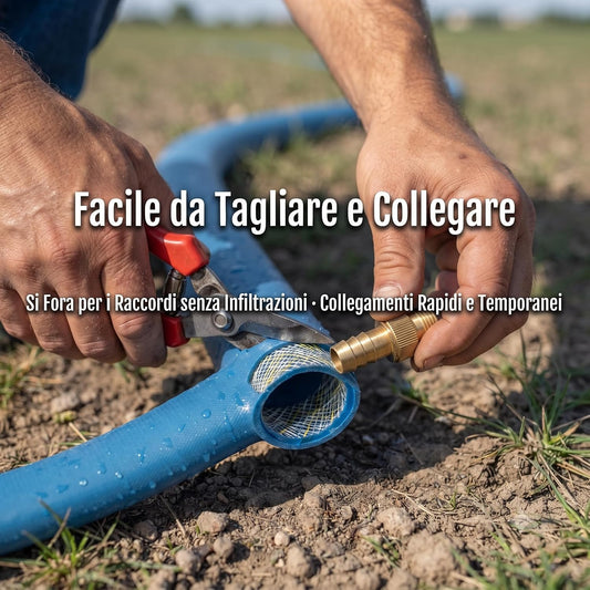 Lemag Tubo Layflat 20 Metri per Irrigazione – Tubo Piatto Flessibile in PVC Rinforzato in Tessuto ad Alta Resistenza – Facile da Tagliare Forare e Collegare – per Pompe Campi Orti e Impianti - Lemag srl