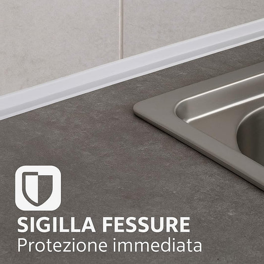 Set 5 Strisce Sigillanti Top Cucina 150 cm Impermeabili Anti - Muffa - Lemag srl