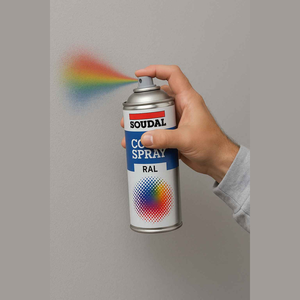 Applicazione pratica della vernice spray bianco ral 9010 Soudal per ritocchi professionali e finitura lucida.