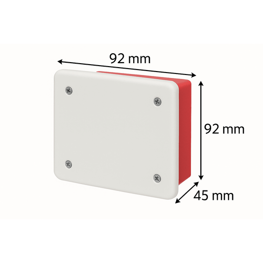 Gewiss GW48001 Cassetta derivazione 92x92x45 mm con coperchio bianco RAL9016 - Lemag srl