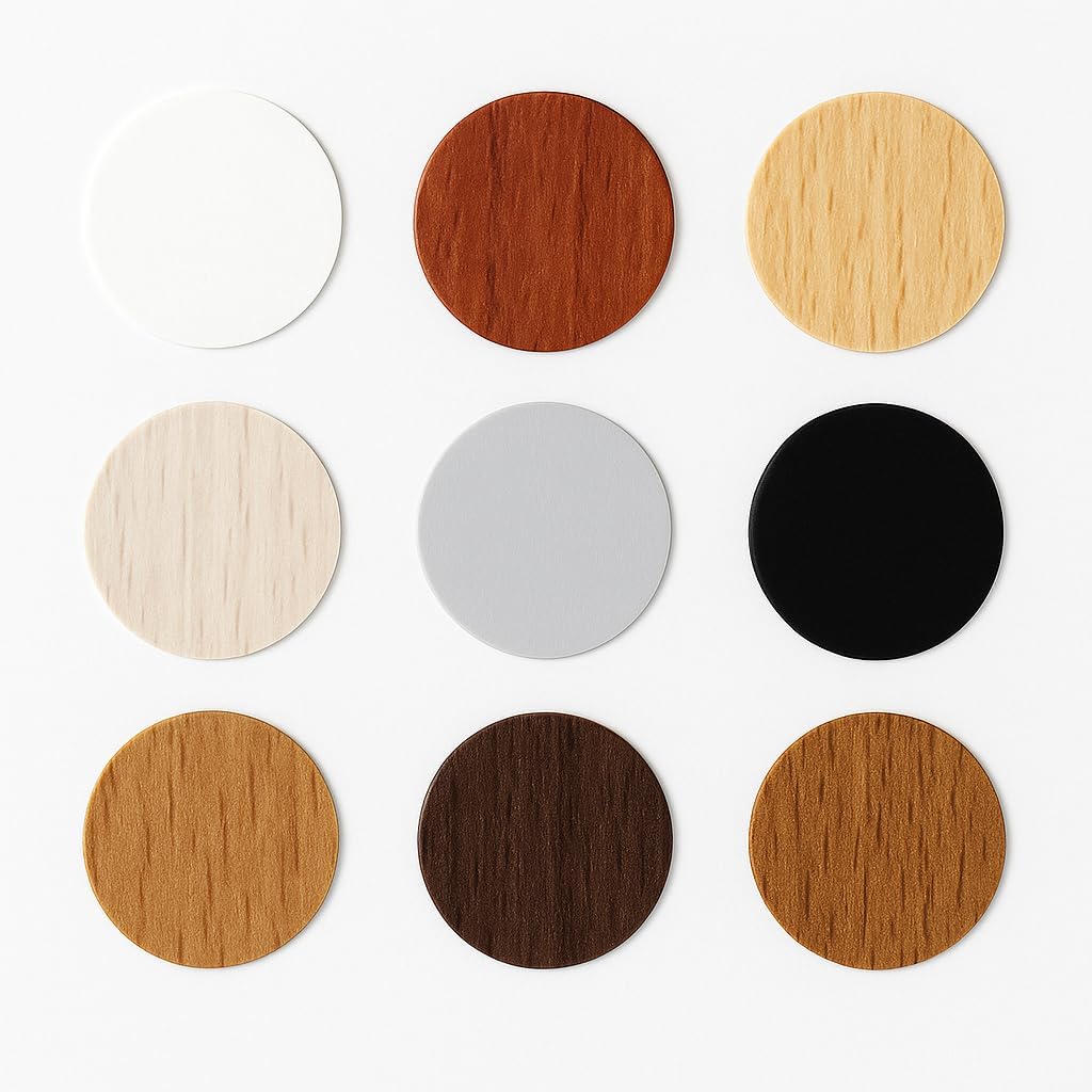 Coprivite Adesivi Tondi Ø 13 mm per Fori Mobili – Vari Colori (Bianco, Ciliegio, Faggio, Frassino, Grigio Chiaro, Nero, Noce Chiaro, Noce Scuro, Rovere) - Lemag srl
