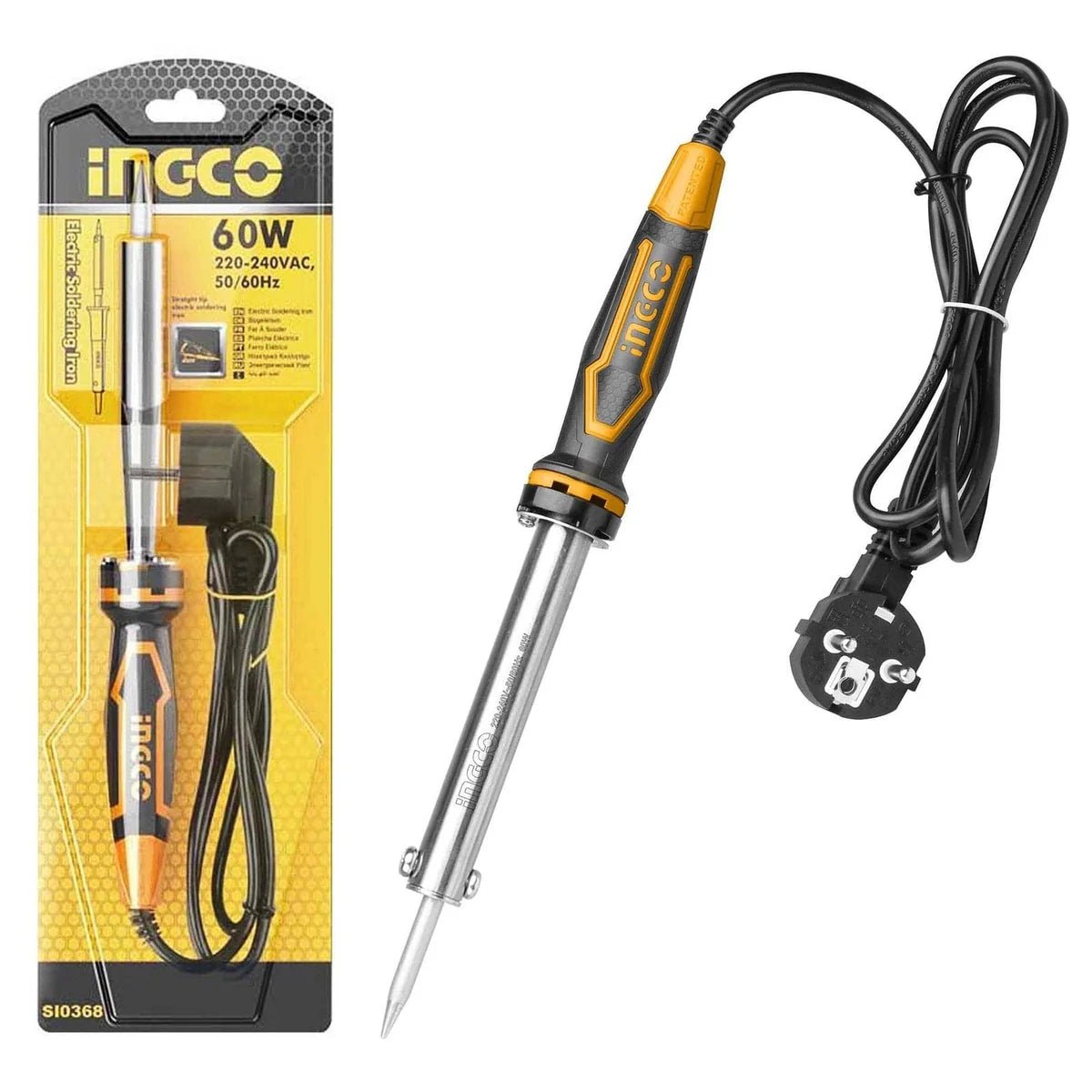 Ingco Si0268 Saldatore Elettrico Da 60 W Professionale Con Testa a Punta Dritta - Lemag srl
