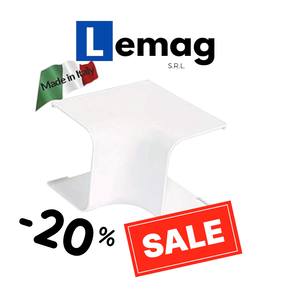 Angolo interno canalina Euro Plus 65x50 mm – Coprifilo professionale - Lemag srl