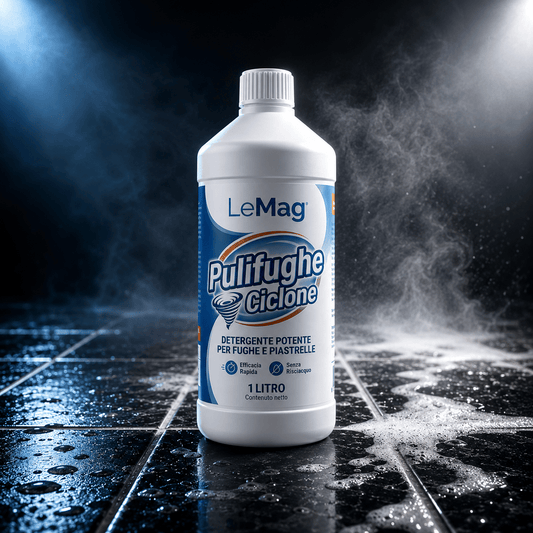 Ciclone 1L – Detergente Acido Professionale per Fughe e Pavimenti | Rimuove Calcare, Cemento e Incrostazioni | Pulizia Profonda Fughe, Gres, CeramicaCiclone 1L – Detergente Acido Professionale per Fughe e Pavimenti - Lemag srl