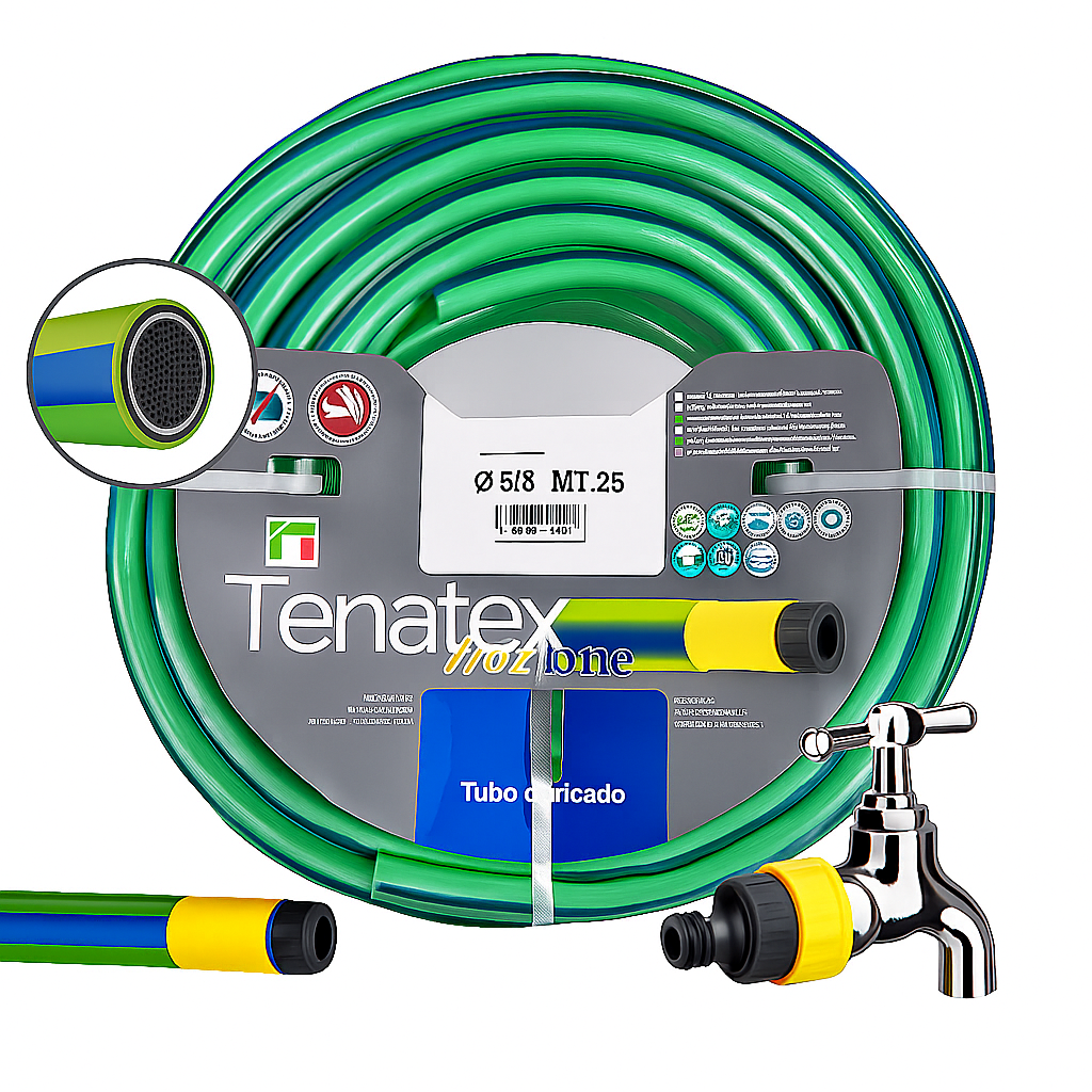Tubo Irrigazione 15 mm x 25 m (5/8") – Rinforzato 3 Strati, Resistente – Lemag srl - Lemag srl
