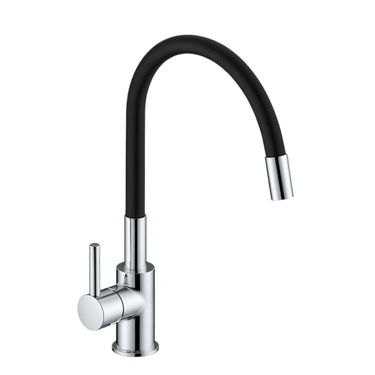 Miscelatore Lavello Flessibile con Canna in Gomma SNAKE Nero - Lemag srl - Lemag srl