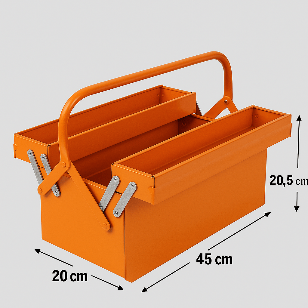 Cassetta Portautensili 3 Scomparti in Metallo Ideal Star – Professionale Robusta - Lemag srl