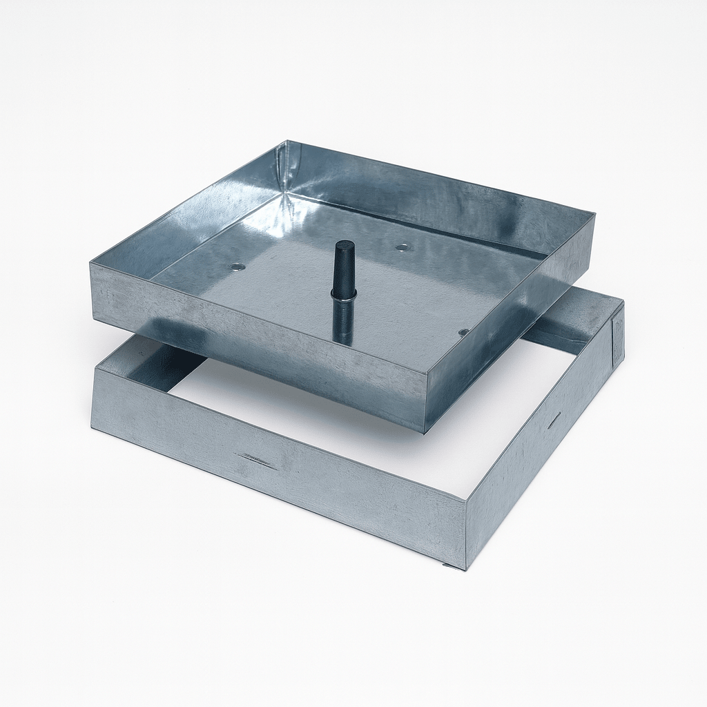 Chiusino Zincato 33x33 cm H5 – Copertura per Tombini e Scarichi – Lemag SRL - Lemag srl