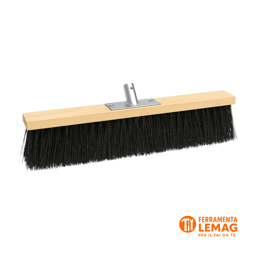 Scopa industriale PVC 60 cm per corsie e interni, spazzolone senza manico - Lemag srl