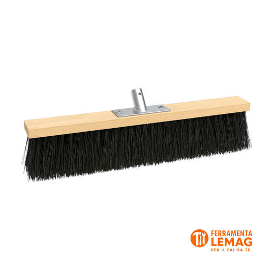 Scopa industriale PVC 60 cm per corsie e interni, spazzolone senza manico - Lemag srl