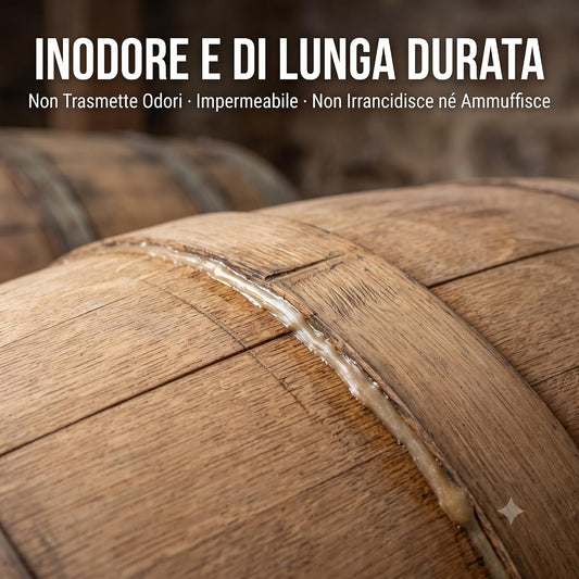 Mastice Enologico Sigillante per Botti e Vasche – Chiude Ermeticamente Cocchiume Barrique e Sportelli di Vasche Acciaio e Vetroresina – Inodore Impermeabile e Resistente al Calore – Cantina - Lemag srl