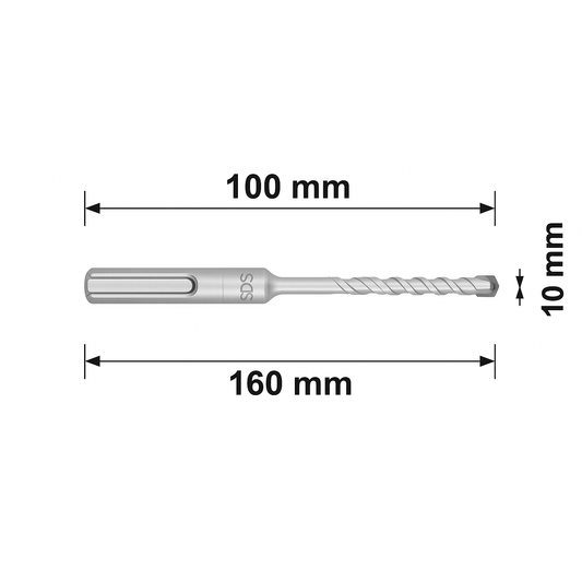 Makita B - 46573 Punta SDS - Plus 12x160 mm – Per Cemento, Pietra e Muratura - Lemag srl
