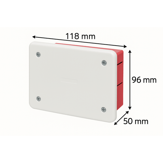 Gewiss GW48002 Cassetta derivazione 118x96x50 mm con coperchio bianco RAL9016 - Lemag srl