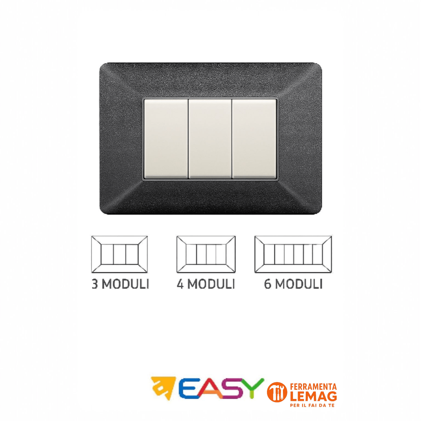Interruttori e Placche Serie EASY – Modulari, Resistenti e Facili da Installare - Lemag srl