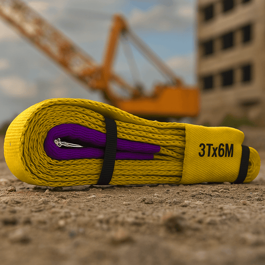 Fascia di Sollevamento 3 Ton 6 m – Cintura in Poliestere Resistente con Anelli – Lemag SRL - Lemag srl