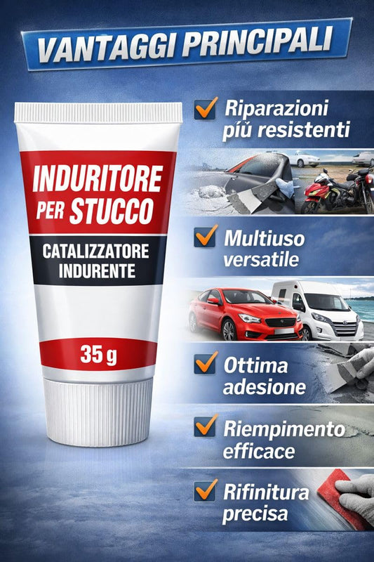 Induritore per Stucco 35 g – Catalizzatore per Auto, Moto e Nautica - Lemag srl