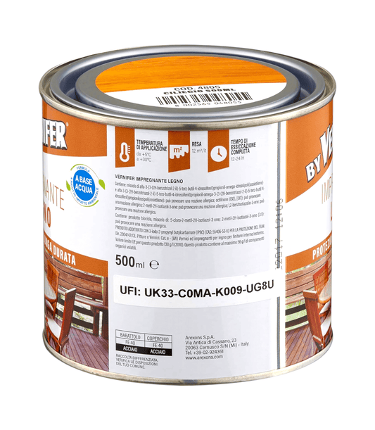 Vernifer Impregnante all’Acqua 500ml Ciliegio Legno Esterni Interni - Lemag srl - Lemag srl