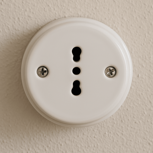 Merlotti 40.430 Presa bipasso 10/16A bianca 250V per impianti a vista - Lemag srl