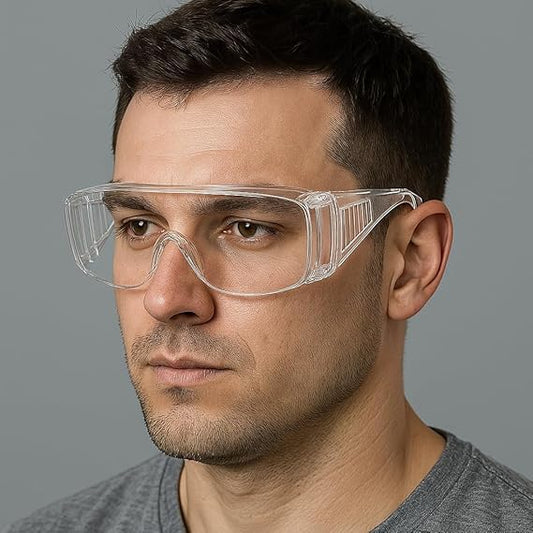 2 Paia Occhiali Protezione Lavoro EN166 Antigraffio Policarbonato DPI - Lemag srl