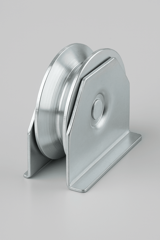 Ruota con Supporto Laterale per Cancelli Gola V 80 mm - Lemag srl - Lemag srl