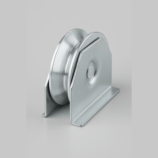 Ruota con Supporto Laterale per Cancelli Gola V 80 mm - Lemag srl - Lemag srl