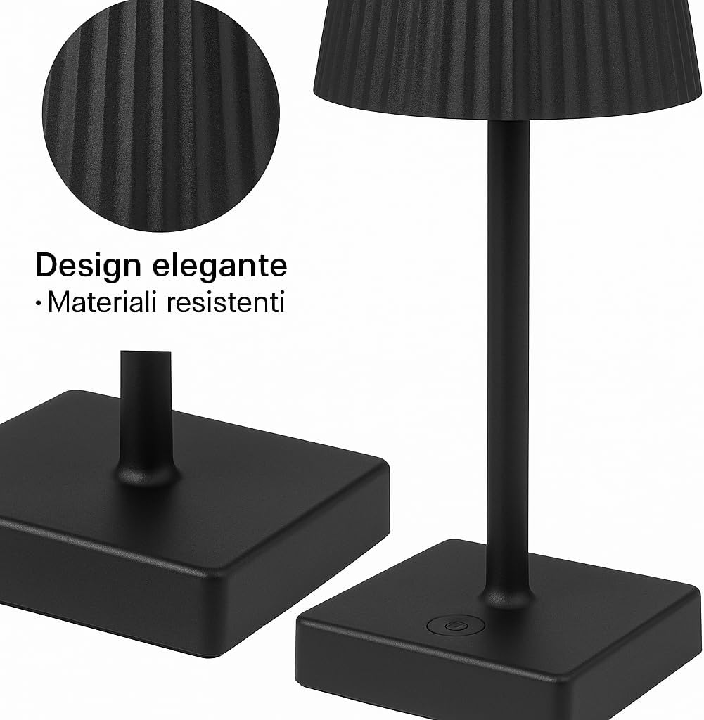 Lampada LED Ricaricabile da Tavolo Touch Bianca Fredda per Scrivania o Comodino - Lemag srl