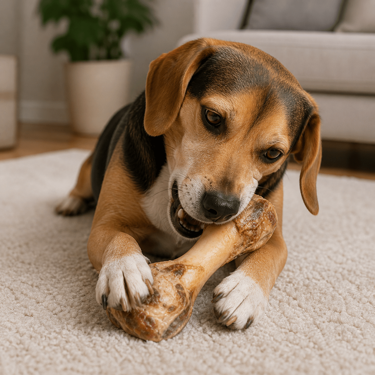 Snack per Cani Mezzo Osso di Prosciutto 210g 2 Pezzi Naturale Senza Glutine Ipoallergenico Igiene Dentale - Lemag srl