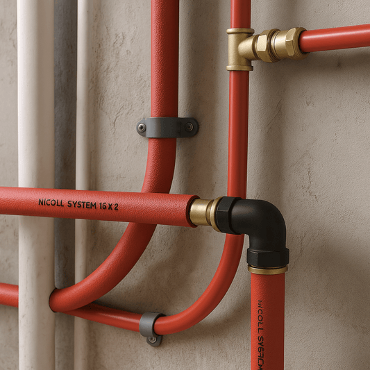 Tubo Multi - Dian 16x2 mm Coibentato Rosso 25 m – Multistrato per Riscaldamento - Lemag srl