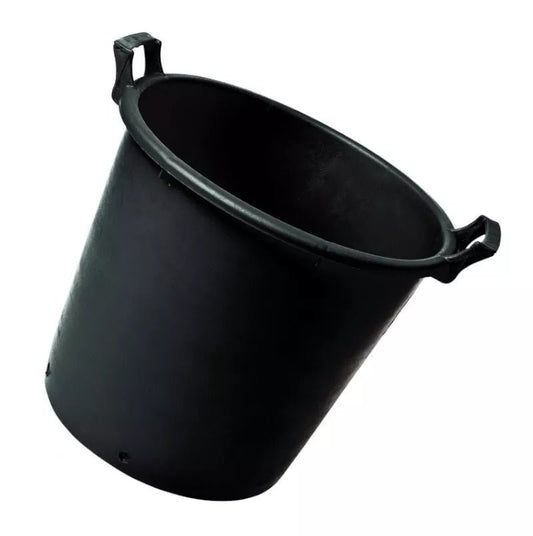 Mastello in Plastica Nero 45L con Manici – Tinozza Multiuso per Giardino, Olive - Lemag srl